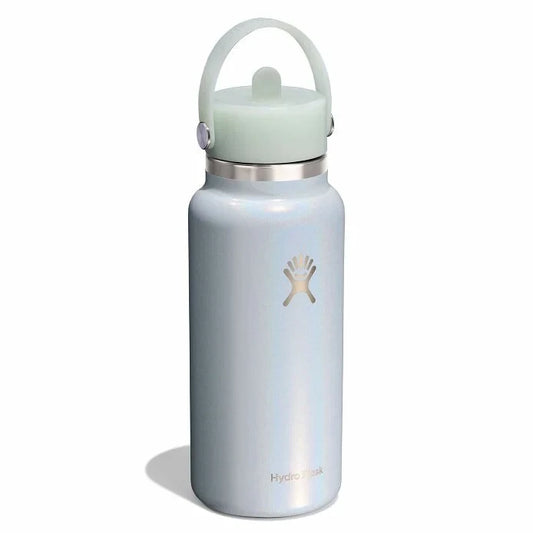 32 oz Wide Mouth with Flex Straw Cap - Glimmer Blue - US 5818